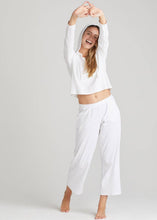Load image into Gallery viewer, Yummie - Cropped Lounge Pant - Cotton Rib: White / L
