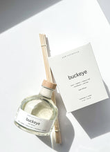 Load image into Gallery viewer, yam collective - Buckeye - Leather + Moonflower Reed Diffuser
