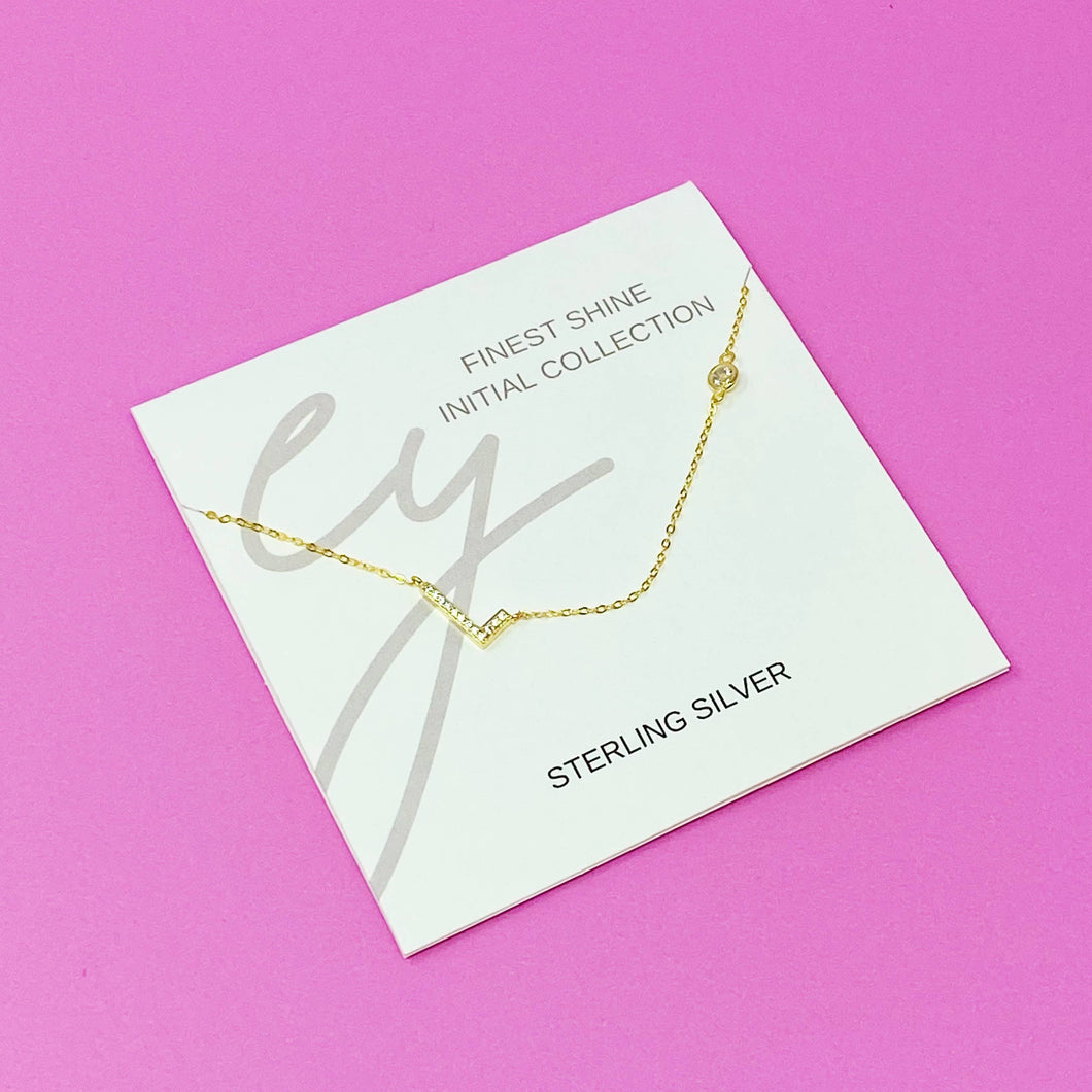 Ellison+Young - Finest Shine Initial Sterling Silver Necklace