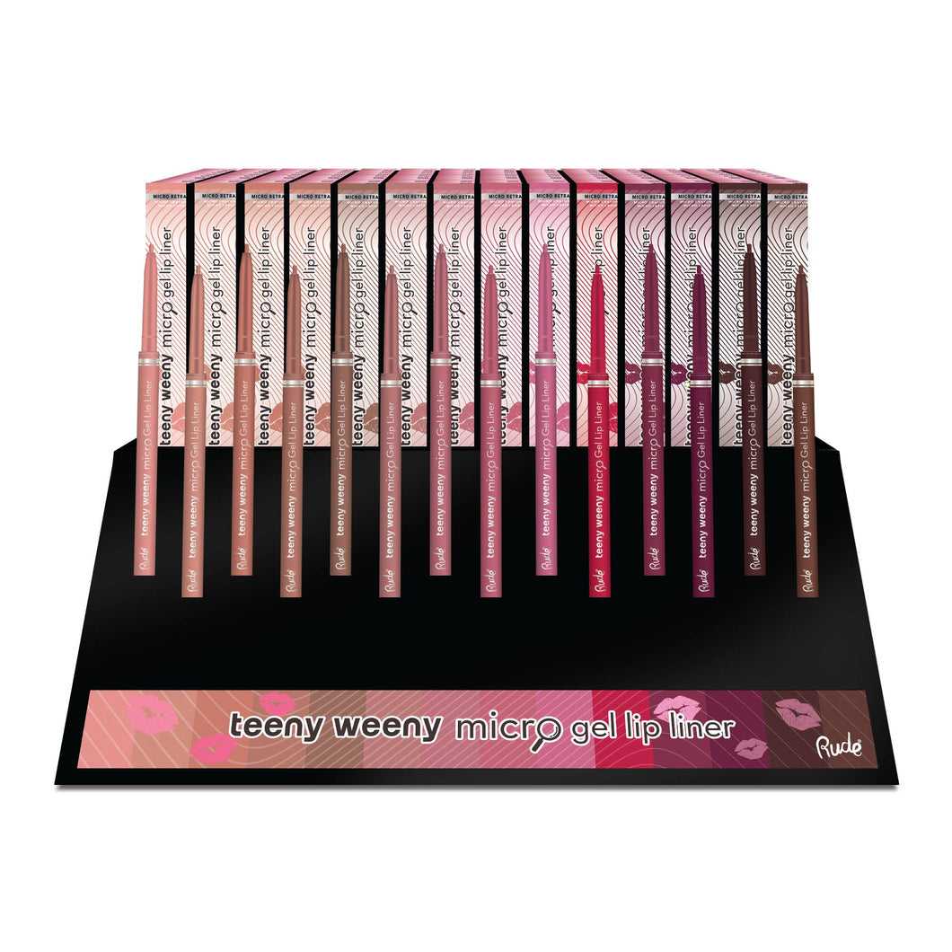 Rude Cosmetics - Teeny Weeny Micro Gel Lip Liner Display Set, 168 pcs