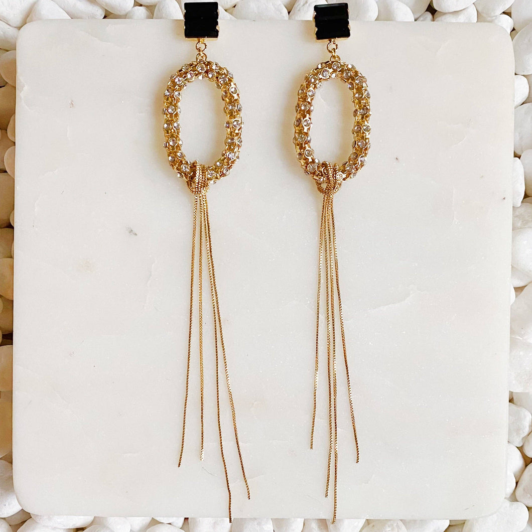 Ellison+Young - To Paris Long Drop Earrings
