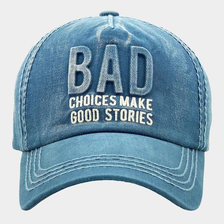 Embellish Your Life - BAD Washed Denim Baseball Cap