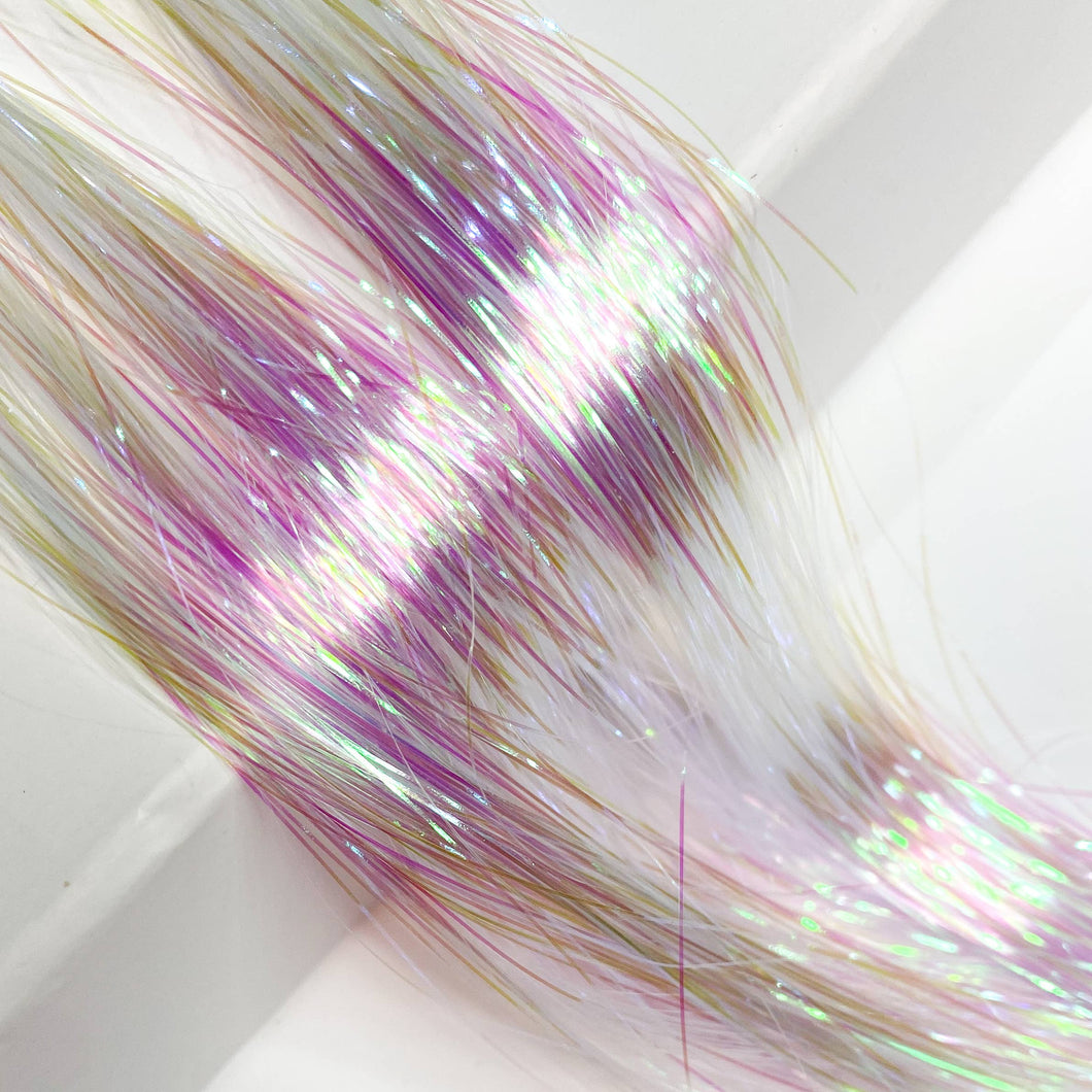Shop Hotline - Clip In Hair Tinsel: White Iridescent