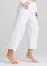 Load image into Gallery viewer, Yummie - Cropped Lounge Pant - Cotton Rib: White / L
