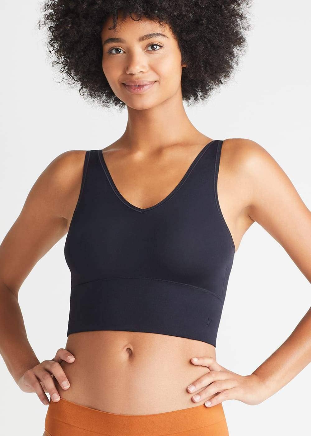 Yummie - Claudia Comfortably Curved Longline Bra Top - Seamless: S/M / Black